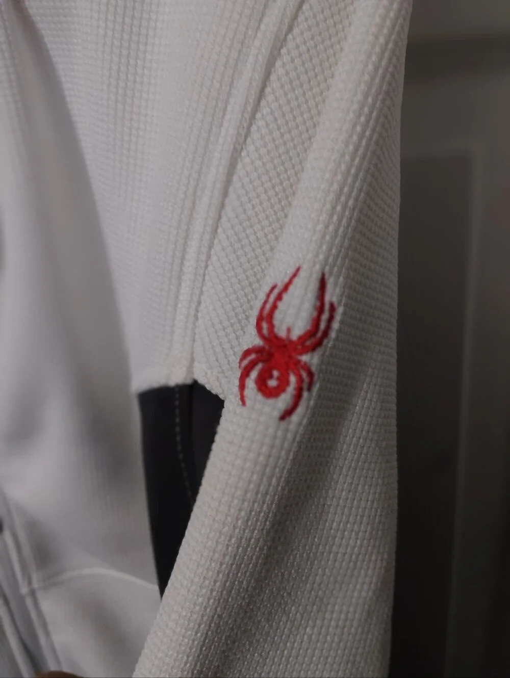 Spyder  White and Black Full-Zip Performance Jacket